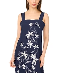 Msk Women's Square Neck Thick Strap Maxi Dress