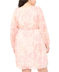 Msk Plus Round Neck Shift Dress