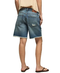 Lucky Brand Women's Cotton Baggy Classic High-Rise Shorts