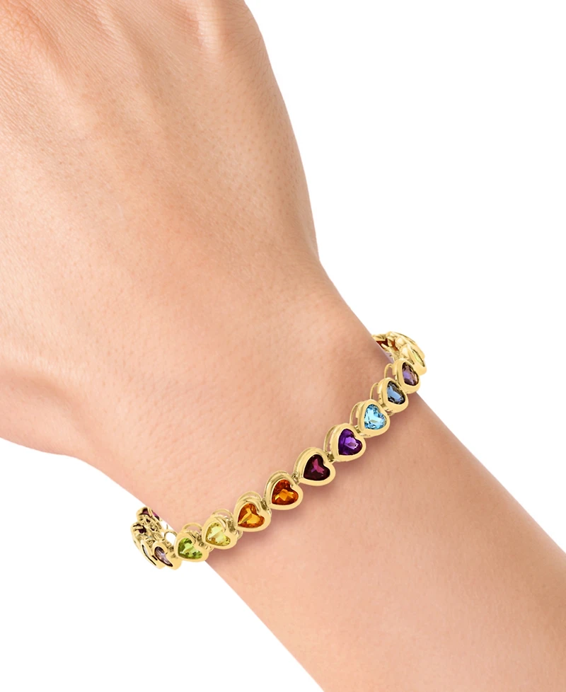 Effy Collection Multi-Gemstone (13-3/8 ct. t.w.) Bracelet in Gold Over Silver