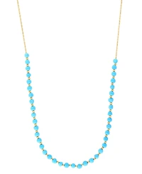 Effy Collection Turquoise (3.5 mm) Necklace in 14k Yellow Gold