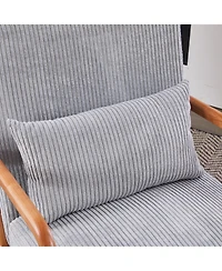 sumyeg Mid-Century Modern Chair with Pillow Upholstered and Solid Wood Frame