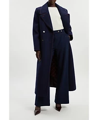 Karen Millen Women's Tailored Padded Lined Midi Coat
