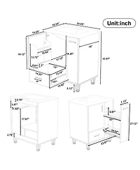 Sillysis 24" Bathroom Vanity with Ceramic Sink, Deep Drawer and Pull Out Basket