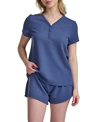Tommy Hilfiger Women's 2-Piece Henley and Boxer-Set