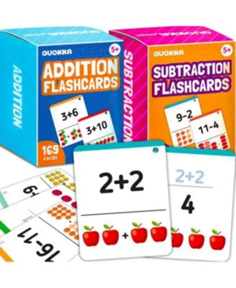 Quokka Math Flash Cards Set For Kids Ages 4 8 Addition Subtraction Multiplication Financial Literacy