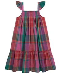 Polo Ralph Lauren Girls' 2T-6X Plaid Cotton Madras Dress