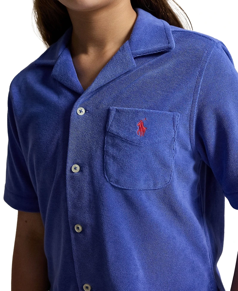 Polo Ralph Lauren Girls' 7-16 Terry Shirt & Short, 2-Piece Set
