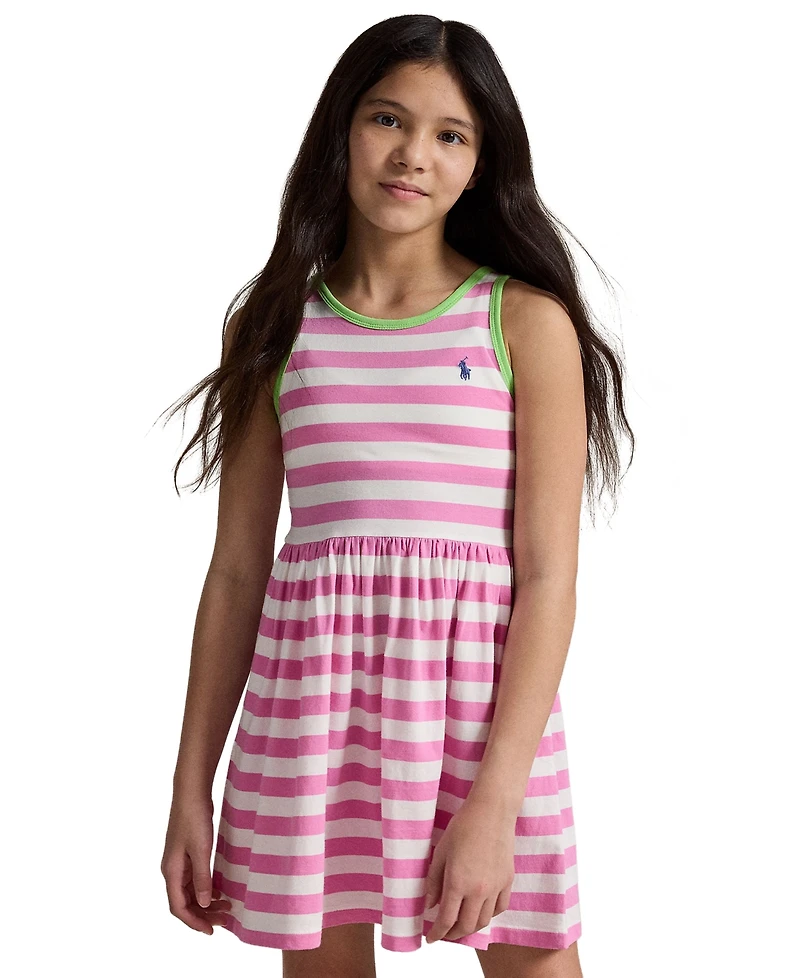 Polo Ralph Lauren Girls' 7-16 Striped Cotton Jersey Dress