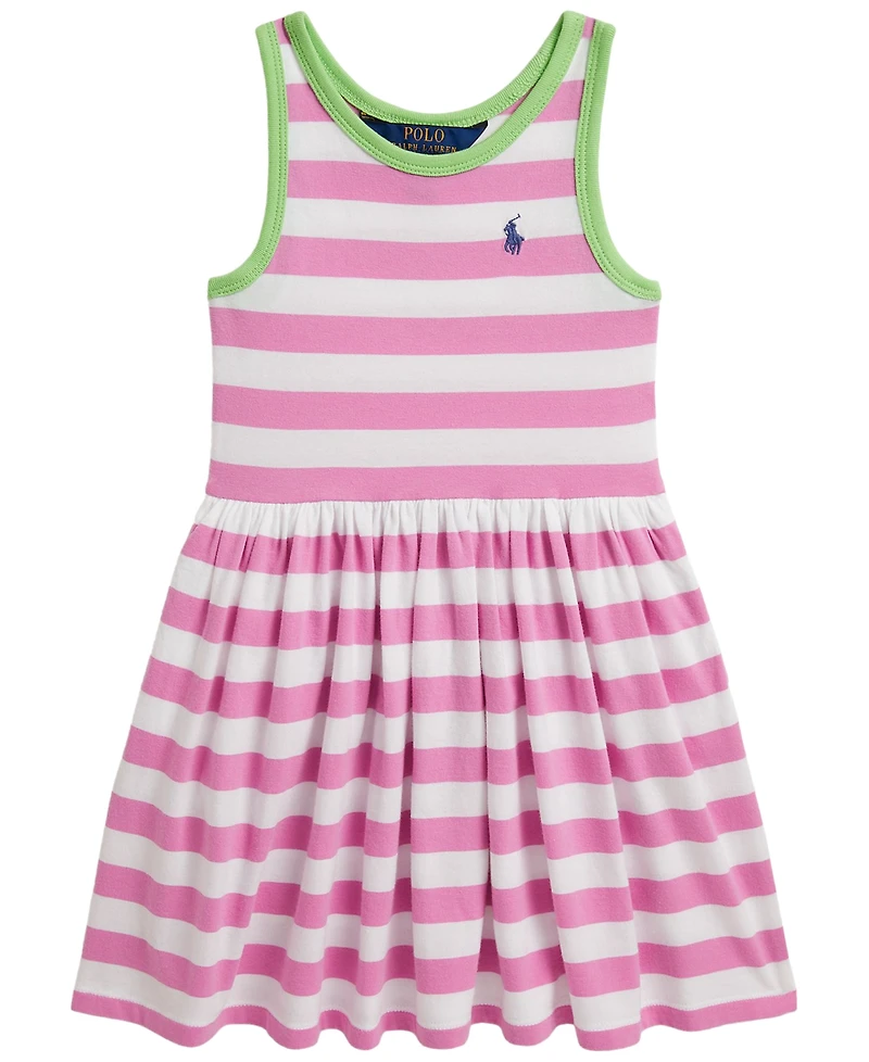 Polo Ralph Lauren Girls' 2T-6X Striped Cotton Jersey Dress