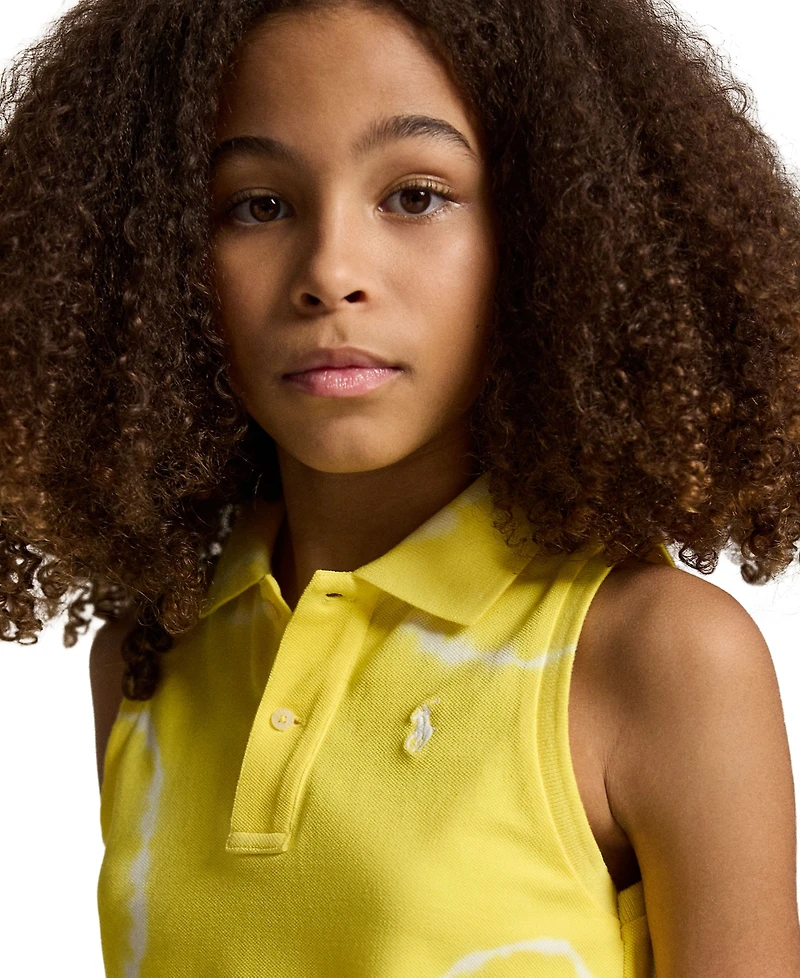 Polo Ralph Lauren Girls' 7-16 Tie-Dye Stretch Mesh Boxy Shirt