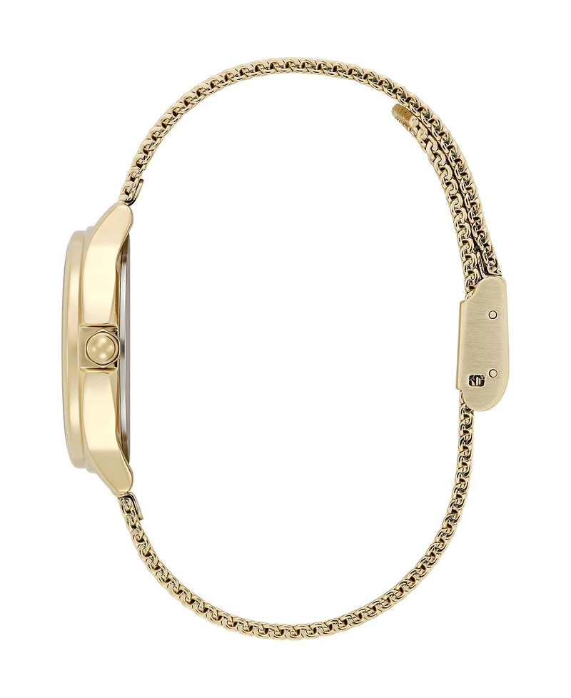 Olivia Burton Women's Ob Classic Bee Gold Tone Stainless Steel Mesh Bracelet Watch, 29.8mm