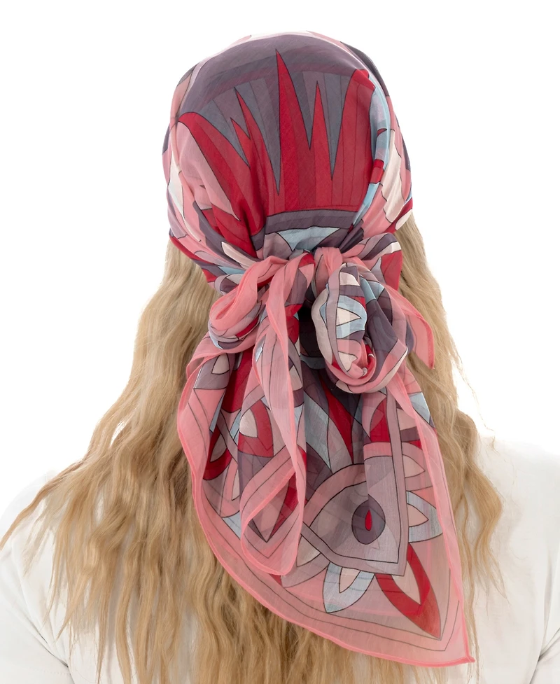 Marcus Adler Satin Geo Print Square Scarf