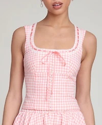 Avec Les Filles Women's Square Neck Dress