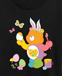 Hybrid Apparel Plus Care Bears Painting Easter Eggs Short-Sleeve Graphic T-Shirt