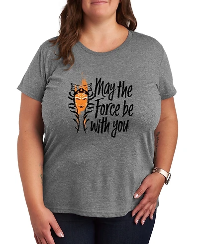 Hybrid Apparel Plus Star Wars: Ahsoka May The Force Be with You Short-Sleeve Graphic T-Shirt