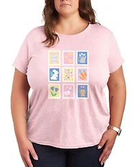 Hybrid Apparel Plus Instant Message Easter Stamps Short Sleeve Graphic T-Shirt
