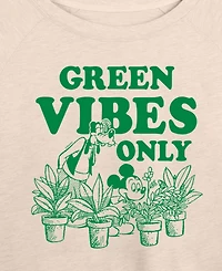 Hybrid Apparel Plus Disney Green Vibes Only French Terry Long-Sleeve T-Shirt