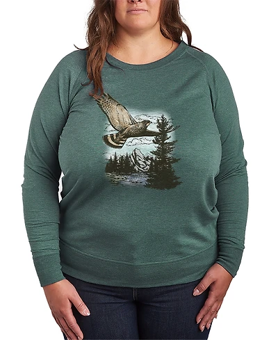 Hybrid Apparel Plus Instant Message Hawk Nature French Terry Pullover T-Shirt