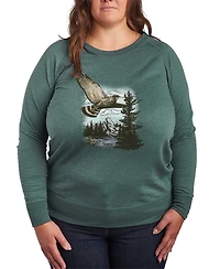 Hybrid Apparel Plus Instant Message Hawk Nature French Terry Pullover T-Shirt