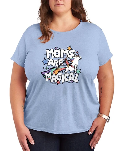 Hybrid Apparel Plus Marvel Moms Are Magical Short-Sleeve Graphic T-Shirt