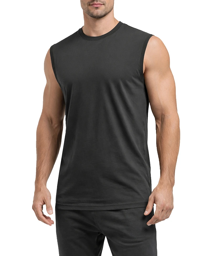 Blu Rock Men's 5-Pack Slim-Fit Sleeveless Muscle T-Shirt
