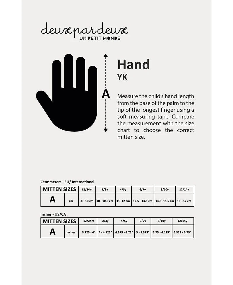 Deux par Deux Baby Boys Mid-Season Mittens in Polyester