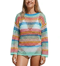 Cupshe Women's Miami Striped Cover-Up Top