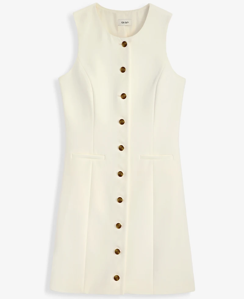 On 34th Women's Solid Crepe Mini Shift Dress, Macy's Exclusive