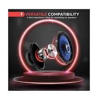 Pyle 6” x 8” Car Sound Speakers - Pyle PL683BL 3-Way 360 Watts Poly Cone, 4 Ohm, 70-20kHz, Butyl Rubber Surround