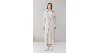 Soia & Kyo Women's Dimitra Relaxed-Fit Belted Trench With Shirt Collar