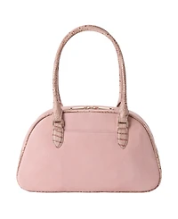 Brahmin Angie Double-Zip Leather Medium Satchel Bag