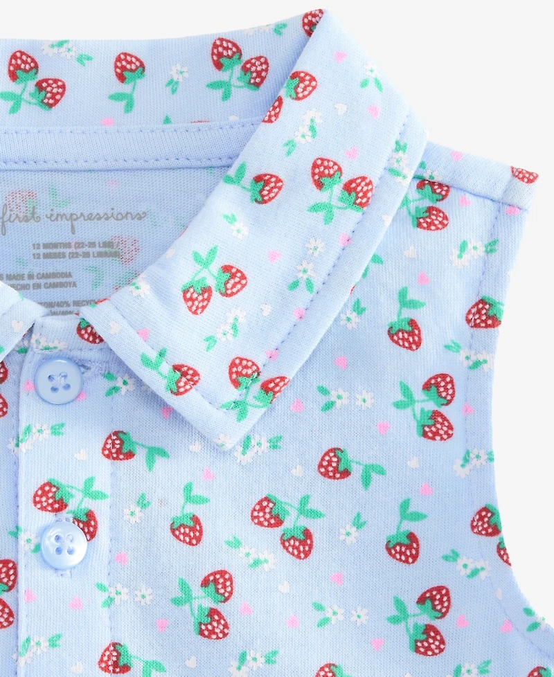 First Impressions Baby Girls' Strawberry Fields Sunsuit, Macy's Exclusive