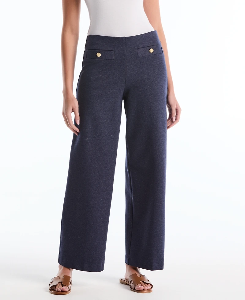 Rafaella Petite Indigo Denim Wide-Leg Pants