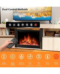 Cowsar 60" Electric Fireplace Tv Stand with Mantel, Remote & Timer