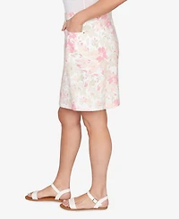 Hearts Of Palm Plus Printed Tech Stretch Pull-On Skort