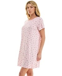Jaclyn Intimates Women's Relaxed Short-Sleeve Sleep Shirt