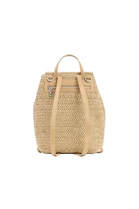 Desigual Women's Small raffia backpack charms
