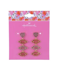 Hallmark Stone Lip Linear Earrings