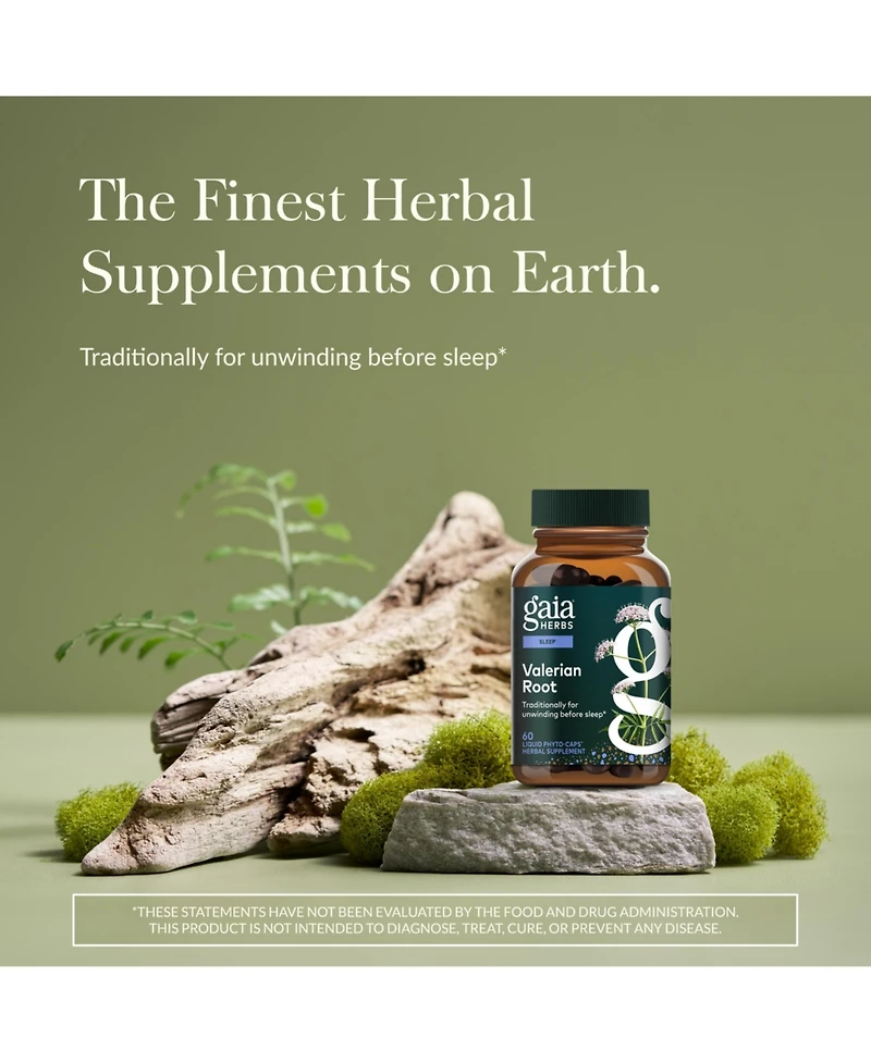 Gaia Herbs Valerian Root - Natural Sleep Support for a Natural Calm to Help Relaxation to Prepare for Sleep - With Organic Valerian Root Extract