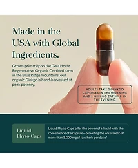 Gaia Herbs Ginkgo Leaf - Traditionally Used to Support Healthy Circulation and Brain Function - Organic, Herbal Supplement
