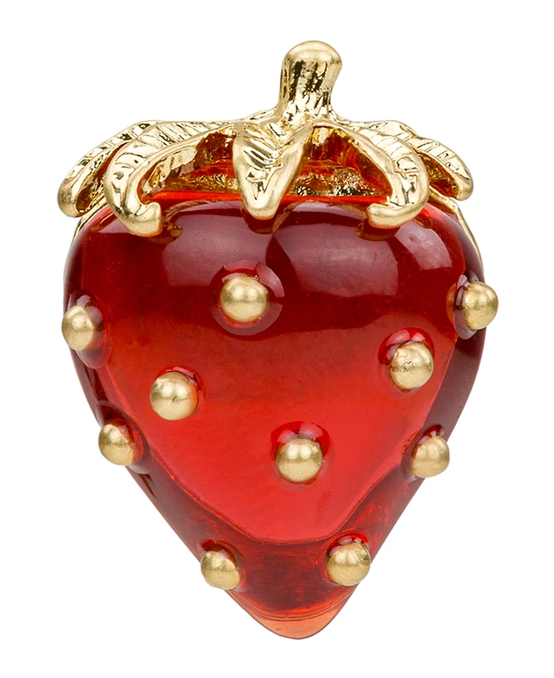 Patrica Nash Gold-Tone Plated Strawberry Button Post Earrings