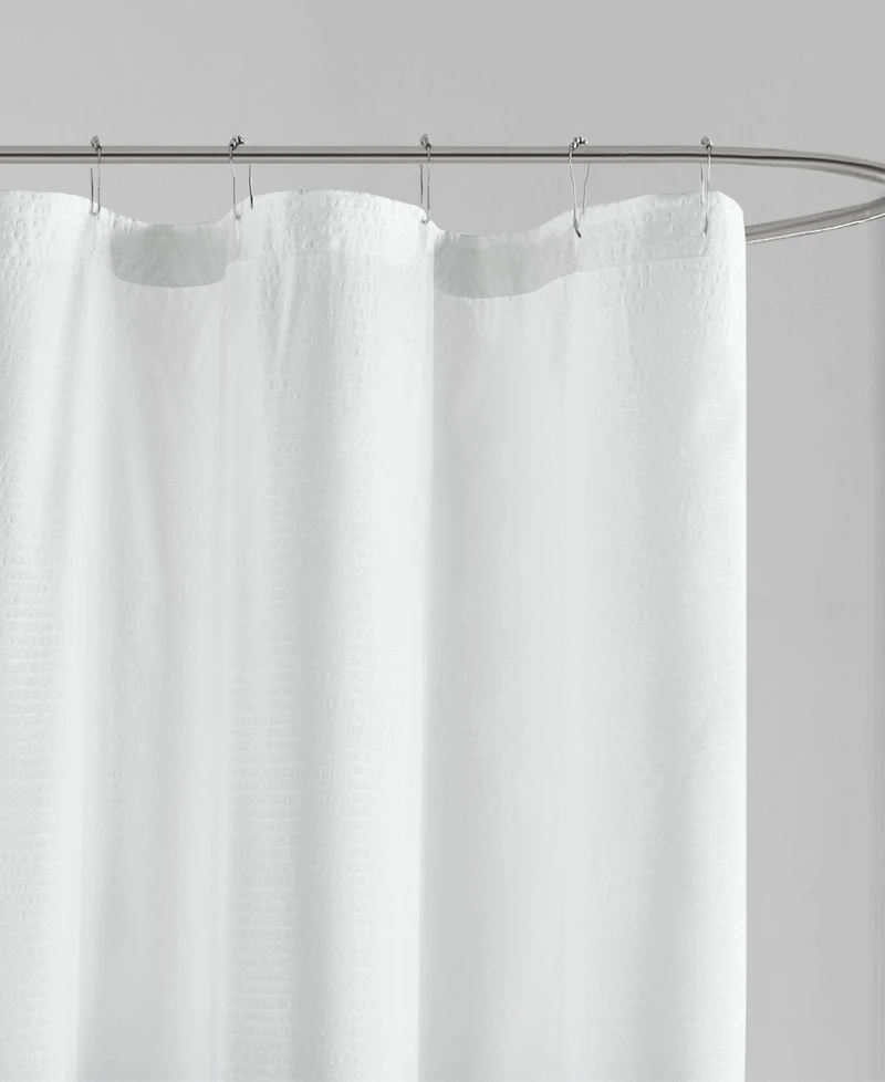 Madison Park Ara Ombre Printed Seersucker Shower Curtain, 72" x