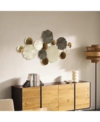 LuxenHome Modern Abstract Metal Wall Art, 45.7" W Contemporary Home Decor