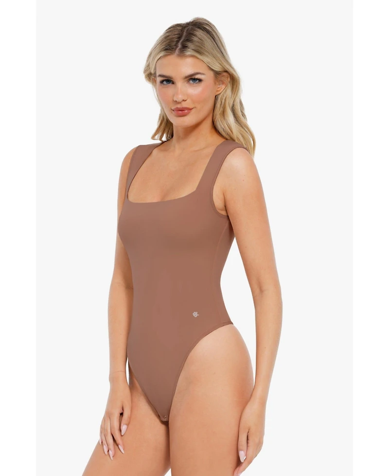 Popilush Women's Shapewear Cloudsense Sleeveless Square Neck Bodysuit