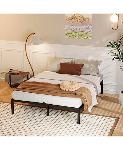 gaomon Bed Frame, 14" Metal Platform Bed Frame, Heavy Duty Metal Bed Frame with Iron Slat Support, Under-Bed Storage, 800 Lbs Weight Capacity
