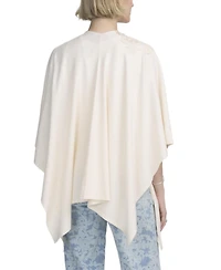 Elle Collection Fine Gauge Draped Cardigan With Lace Applique