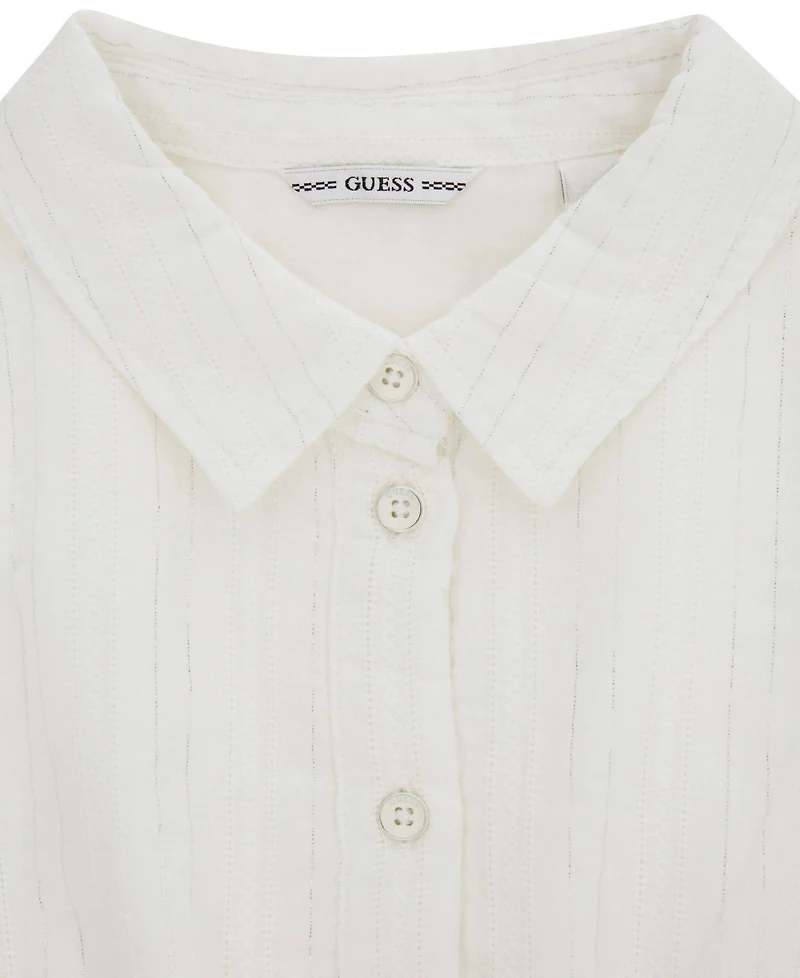 Guess Girls' 7-16 Lurex Jacquard Muslin Dress