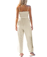 Cupshe Women's Square Neck Zipper Closure Unlined Jumpsuit