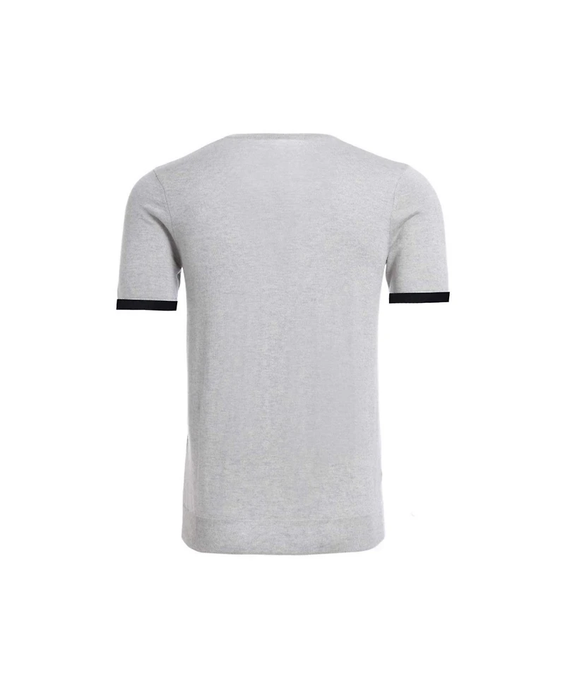 Bellemere New York Men's Striped Short Sleeve Cashmere T-shirt